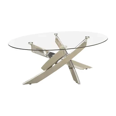 Newport Glass Top Glass Coffee Table