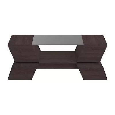 Ashland Glass Top Storage Coffee Table