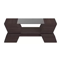 Ashland Glass Top Storage Coffee Table