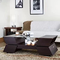 Ashland Glass Top Storage Coffee Table