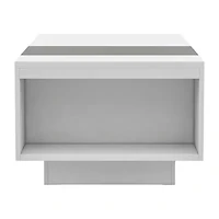 Auburn Glass Top Storage Coffee Table
