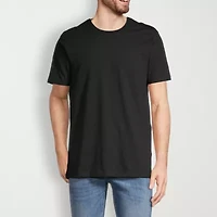 St. John's Bay Dexterity Super Soft Mens Easy-on + Easy-off Crew Neck Short Sleeve Adaptive T-Shirt