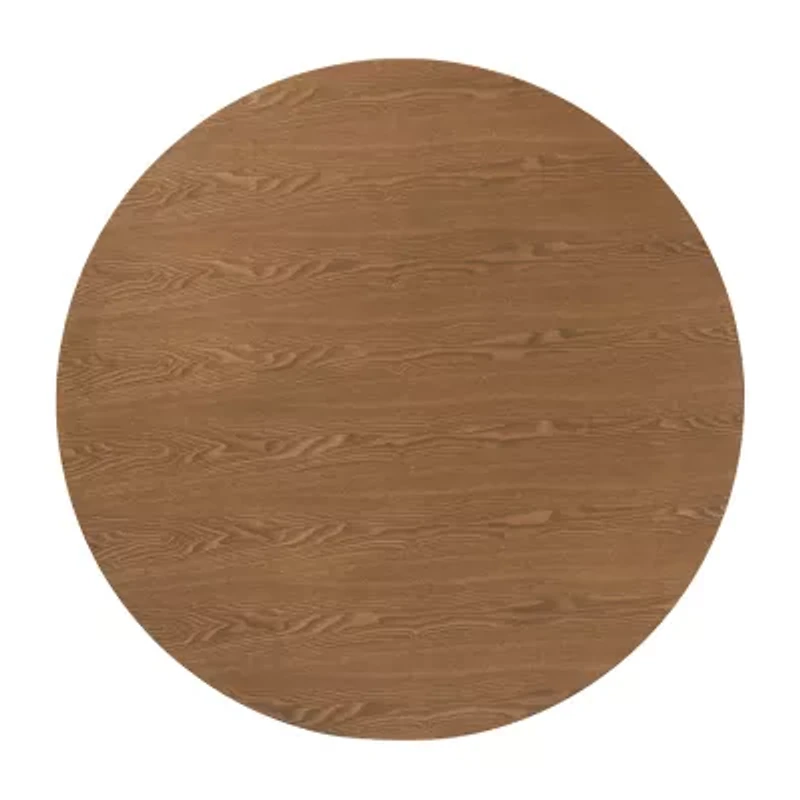 Denmark Round Wood-Top Dining Table