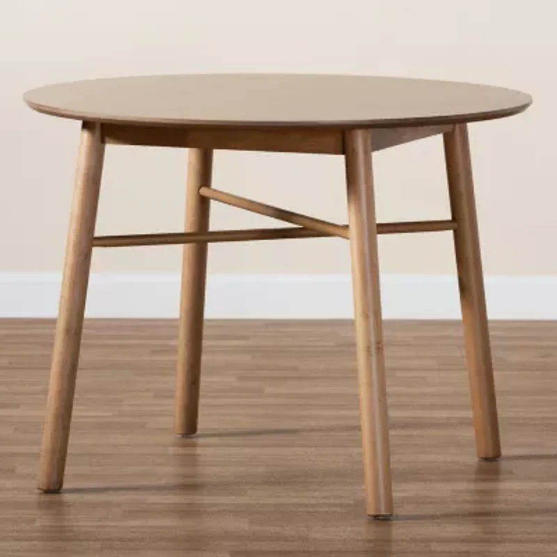 Denmark Round Wood-Top Dining Table