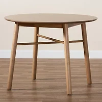 Denmark Round Wood-Top Dining Table
