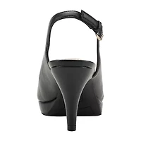 BANDOLINO Melt Womens Round Open Toe Cone Heel Pumps