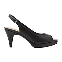 BANDOLINO Melt Womens Round Open Toe Cone Heel Pumps