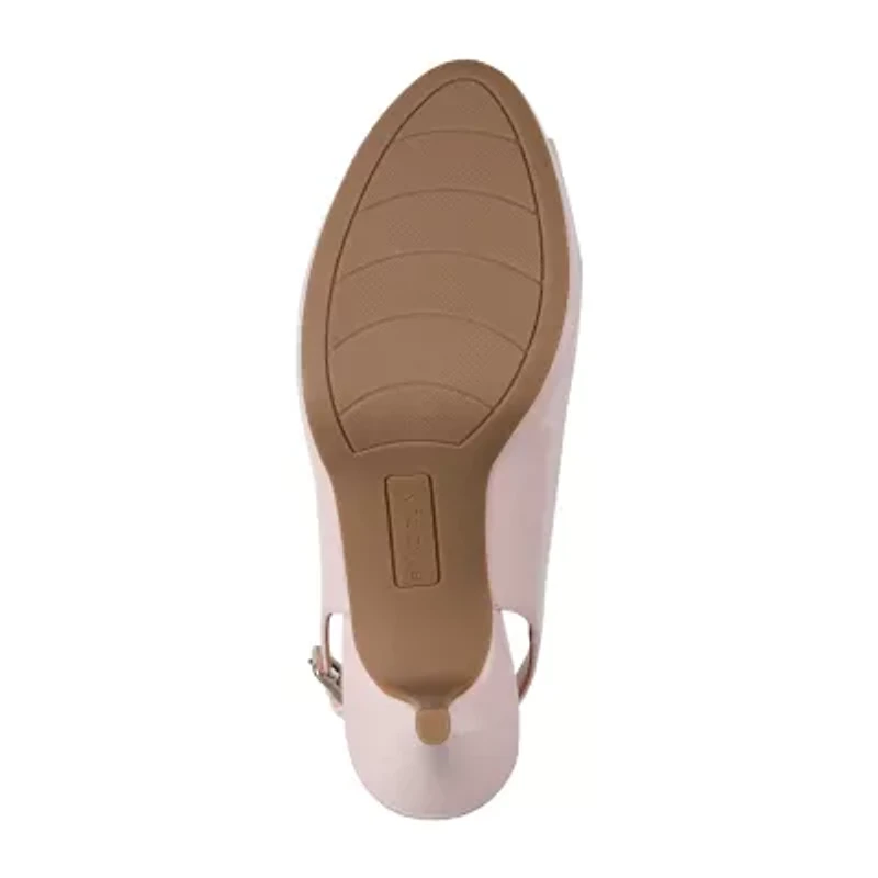 BANDOLINO Melt Womens Round Open Toe Cone Heel Pumps