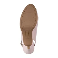 BANDOLINO Melt Womens Round Open Toe Cone Heel Pumps