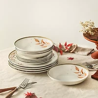 Stone + Lain Maple 24-pc. Porcelain Dinnerware Set