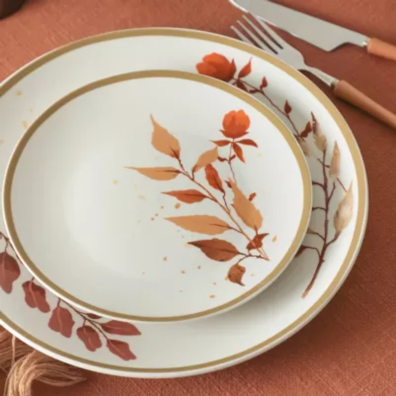 Stone + Lain Maple 24-pc. Porcelain Dinnerware Set