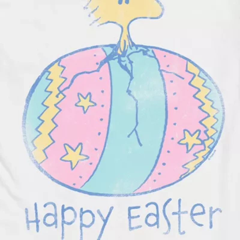 Novelty Mens Crew Neck Short Sleeve Peanuts Graphic T-Shirt