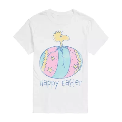 Novelty Mens Crew Neck Short Sleeve Peanuts Graphic T-Shirt