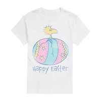 Novelty Mens Crew Neck Short Sleeve Peanuts Graphic T-Shirt