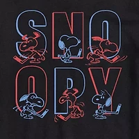 Novelty Mens Crew Neck Short Sleeve Regular Fit Snoopy Graphic T-Shirt