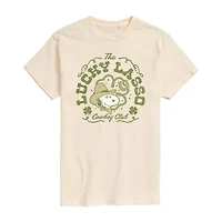 Novelty Mens Crew Neck Short Sleeve Regular Fit Snoopy Graphic T-Shirt