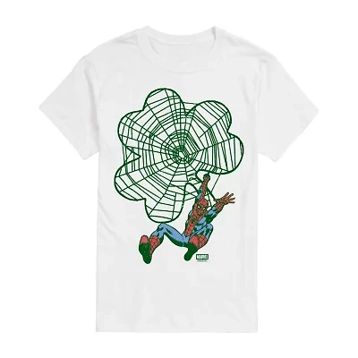 Novelty Mens Crew Neck Short Sleeve Spiderman Graphic T-Shirt