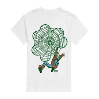 Novelty Mens Crew Neck Short Sleeve Spiderman Graphic T-Shirt