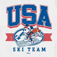 Novelty Mens Crew Neck Short Sleeve Regular Fit Mickey Mouse Graphic T-Shirt