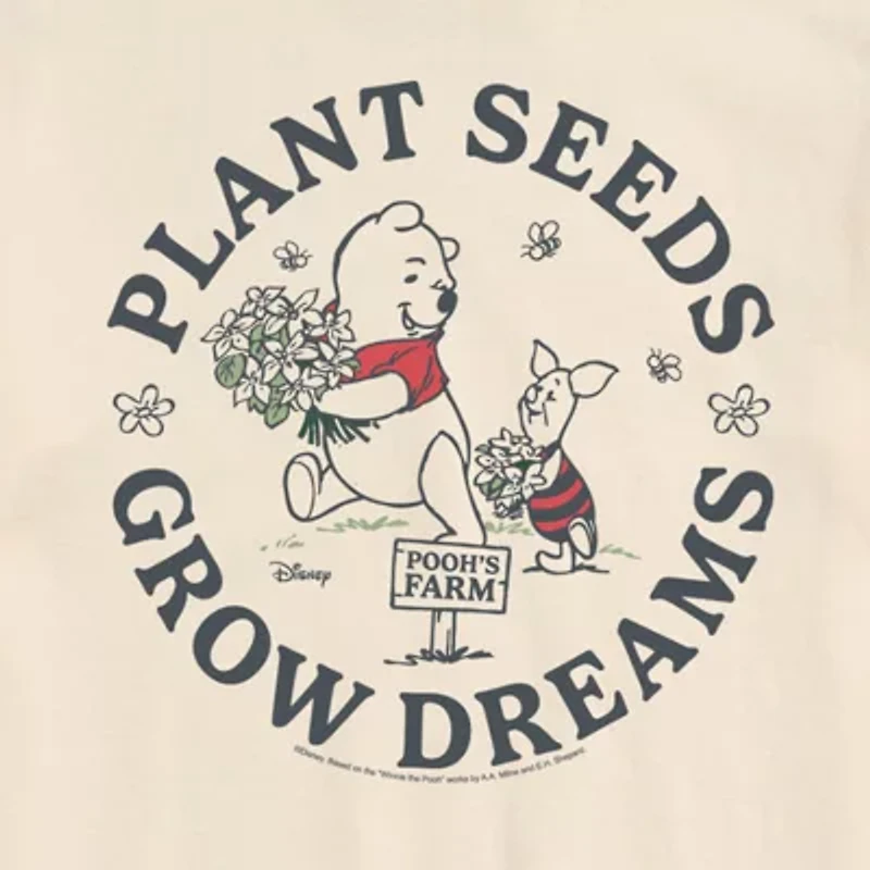 Novelty Mens Crew Neck Short Sleeve Regular Fit Winnie The Pooh Graphic T-Shirt