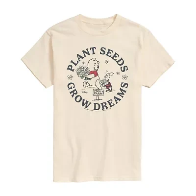 Novelty Mens Crew Neck Short Sleeve Regular Fit Winnie The Pooh Graphic T-Shirt