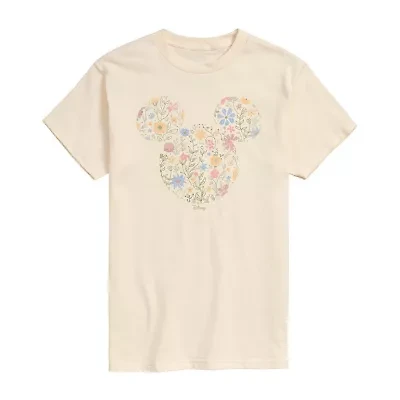 Novelty Mens Crew Neck Short Sleeve Mickey Mouse Graphic T-Shirt