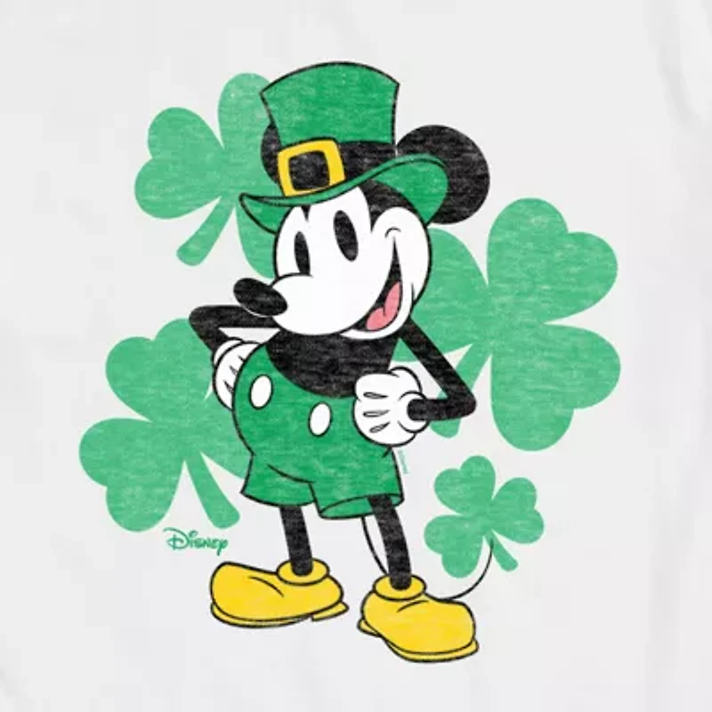 Novelty Mens Crew Neck Short Sleeve Mickey Mouse Graphic T-Shirt