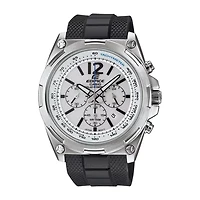 Casio® Edifice Mens White Dial Black Resin Strap Solar Watch EFR545SB-7BV