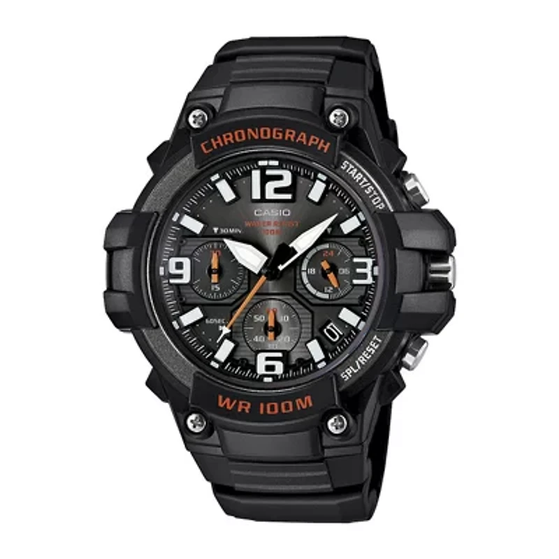 Casio Mens Chronograph Black Strap Watch Mcw100h-1avcf