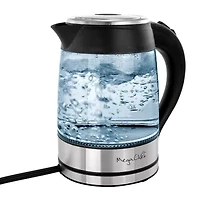MegaChef 1.7 Quart Glass & Stainless Steel Electric Kettle