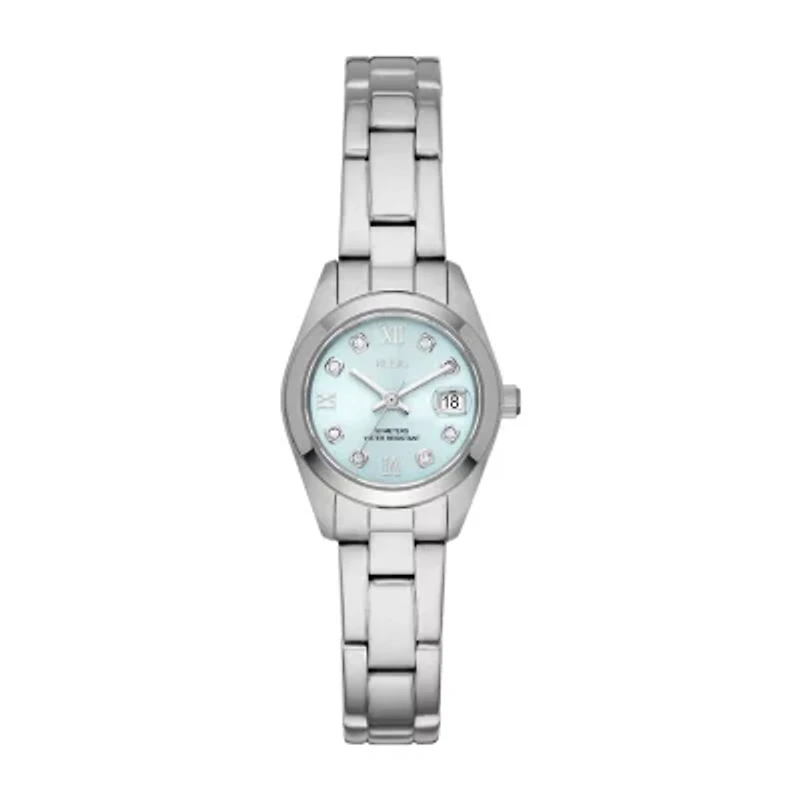 Relic By Fossil Tyla Womens Crystal Accent Silver Tone Stainless Steel Bracelet Watch Zr12617