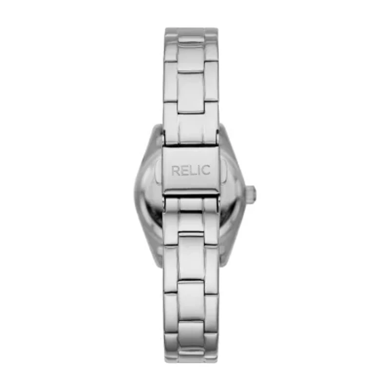 Relic By Fossil Tyla Womens Crystal Accent Silver Tone Stainless Steel Bracelet Watch Zr12617