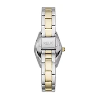 Relic By Fossil Tyla Womens Crystal Accent Two Tone Stainless Steel Bracelet Watch Zr12620