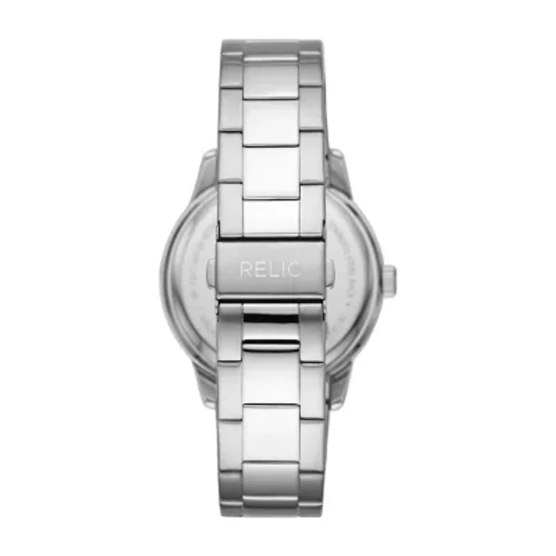Relic By Fossil Kaden Mens Multi-Function Silver Tone Stainless Steel Bracelet Watch Zr12622