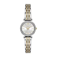 Relic By Fossil Kimberly Womens Crystal Accent Two Tone Bracelet Watch Zr34593