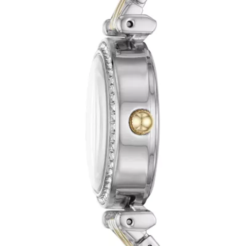 Relic By Fossil Kimberly Womens Crystal Accent Two Tone Bracelet Watch Zr34593