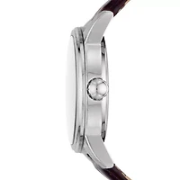 Relic By Fossil Myles Mens Brown Leather Strap Watch Zr77325