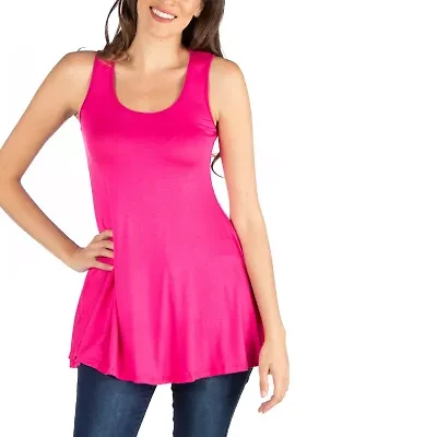 24/7 Comfort Apparel Scoop Neck Sleeveless Tunic Top