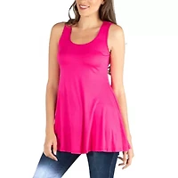 24/7 Comfort Apparel Scoop Neck Sleeveless Tunic Top
