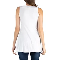 24/7 Comfort Apparel Scoop Neck Sleeveless Tunic Top
