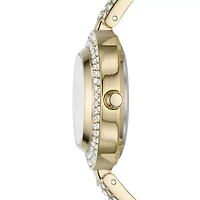 Geneva Womens Crystal Accent Gold Tone 2-pc. Watch Boxed Set Fmdjset062