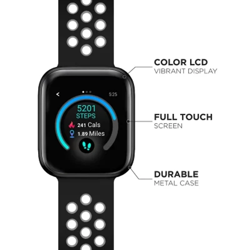 Air 3 Smart Watch Heart Rate Black/Grey Strap 44mm  500007B-4-51-G04
