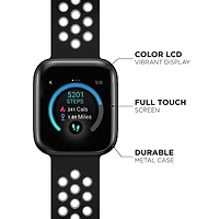Air 3 Smart Watch Heart Rate Black/Grey Strap 44mm  500007B-4-51-G04