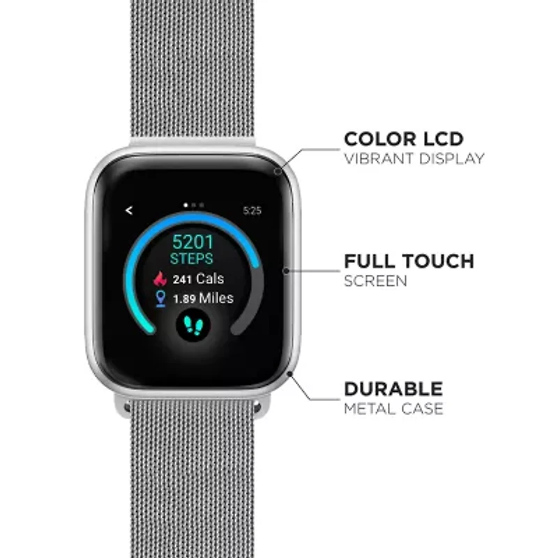Air 3 Smart Watch Heart Rate Silver Mesh Strap 44mm  500008S-4-51-B28