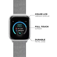 Air 3 Smart Watch Heart Rate Silver Mesh Strap 44mm  500008S-4-51-B28