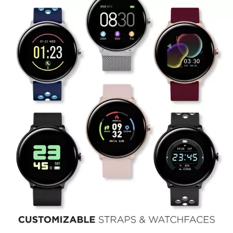 iTouch Sport 3 for Men: Silver Case with Black Strap Smartwatch (45mm) 500015S-51-B02