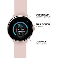 iTouch Sport 3 for Women: Blush Case with Blush Strap Smartwatch (45mm) 500015P-51-P12