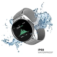 iTouch Sport 3 for Men: Silver Case with Silver Mesh Strap Smartwatch (45mm) 500014S-51-B28