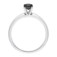 Midnight Black Womens 1/2 CT. Natural Diamond 14K Gold Solitaire Engagement Ring