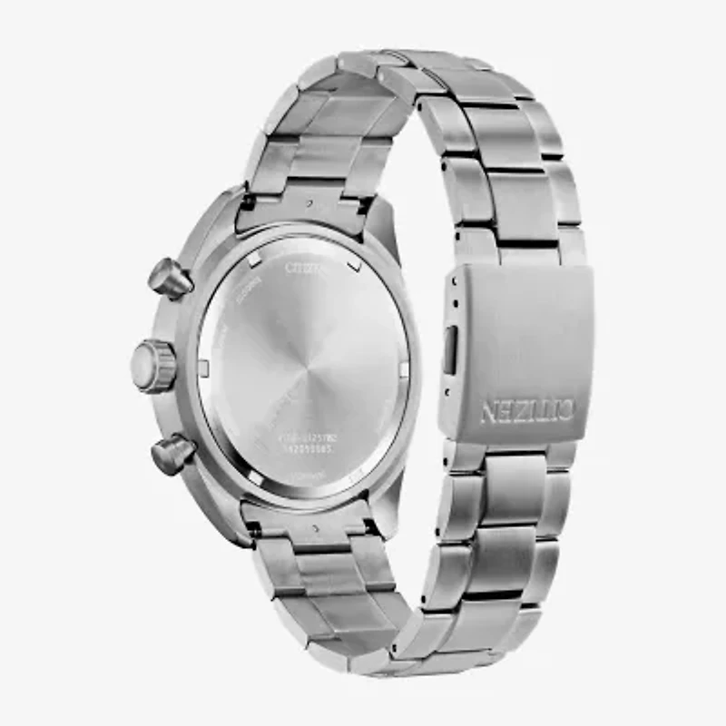 Citizen Garrison Mens Chronograph Silver Tone Bracelet Watch At2480-57l